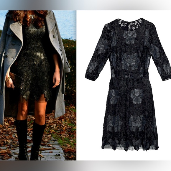 Zara Dresses & Skirts - Zara leather and lace dress.